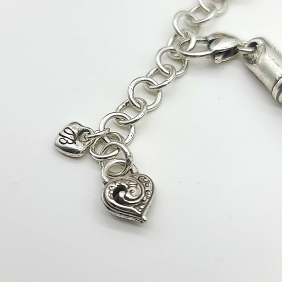 Brighton "PENELOPE" Puffy Etched Reversible Heart Pendant β€οΈ - Picture 6 of 9